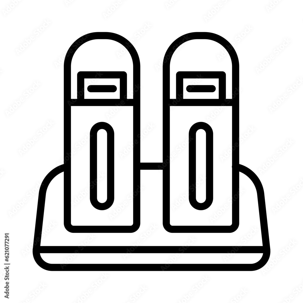 Wax jar icon outline vector. Depilation wax melter. Depilation equipment. Wax jar icon outline vector. Depilation wax melter. Depilation equipment.