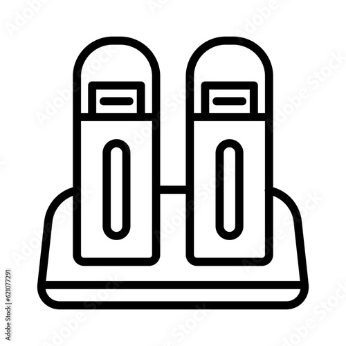 Wax jar icon outline vector. Depilation wax melter. Depilation equipment.