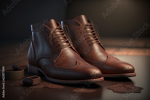 Leather shoes, Generative AI