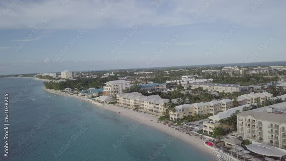 Aerial of Seven Mile Beach in Grand Cayman Aerial of Seven Mile Beach in Grand Cayman