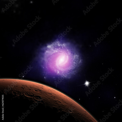 Fototapeta Naklejka Na Ścianę i Meble -  Red planet. The elements of this image furnished by NASA.