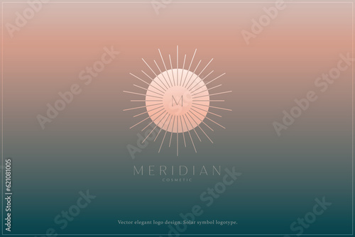 Celestial logo design, Star logotype, Planet, Space, Universe, Minimal Minimalistic, Sun, Rays, Satelite emblem
