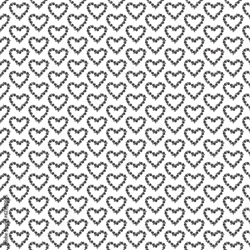 black and white seamless heart pattern