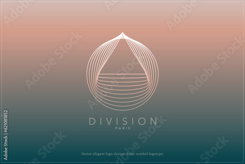 Celestial logo design, Star logotype, Planet, Space, Universe, Minimal Minimalistic, Sun, Rays, Satelite emblem