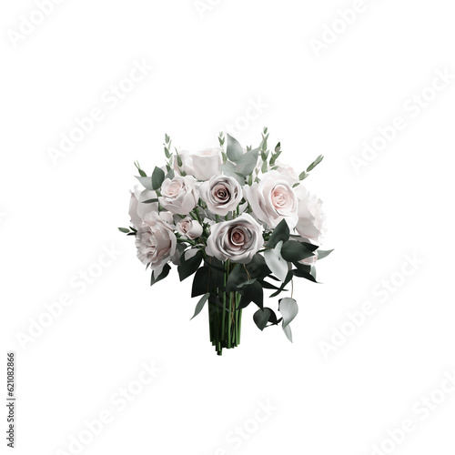 Fototapeta Naklejka Na Ścianę i Meble -  bouquet of flowers isolated 3d rendering