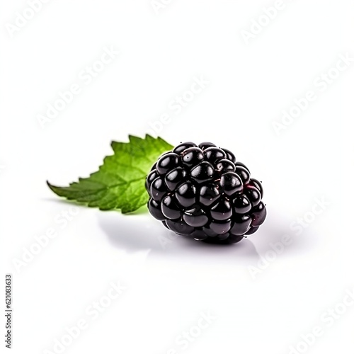 Juicy Temptation: Exquisite Blackberry on a Clean White Background
