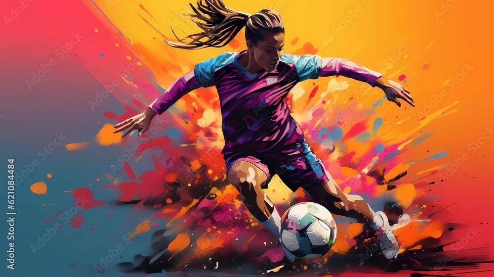Frauenfußball, Fußball, Sport, Frauen, WM, erstellt mit Generative AI