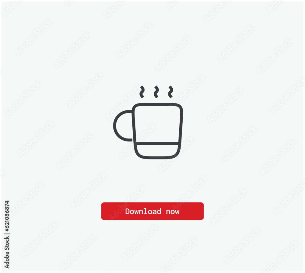 A cup of tea vector icon. Symbol in Line Art Style for Design, Presentation, Website or Mobile Apps Elements, Logo. Pixel vector graphics - Vector A cup of tea vector icon. Symbol in Line Art Style for Design, Presentation, Website or Mobile Apps Elements, Logo. Pixel vector graphics - Vector