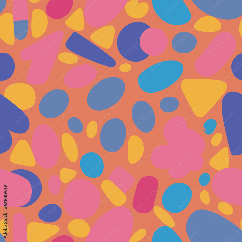 seamless vector pattern geometric organic shapes and forms textile fabric or ceramic tiles background seamless vector pattern geometric organic shapes and forms textile fabric or ceramic tiles background