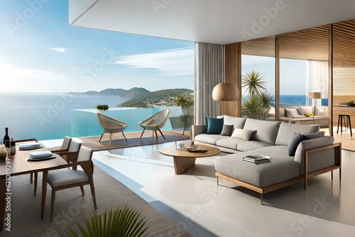 modern living room with pool © Rimsha