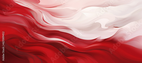 poland flag banner background, background, in the style of liquid emulsion printing. Generative AI photo