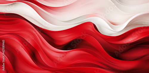 poland flag banner background, background, in the style of liquid emulsion printing. Generative AI photo