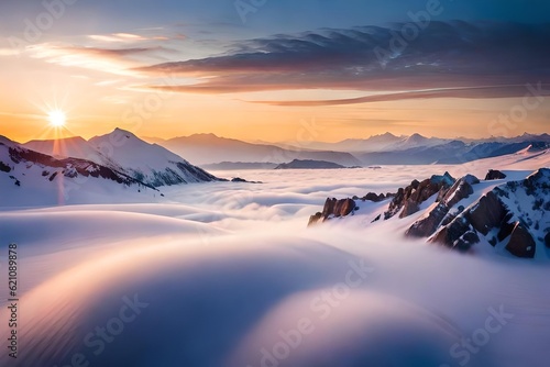 a beautiful abstemious glooming throw , photographic choice. Creative resource, AI Generated