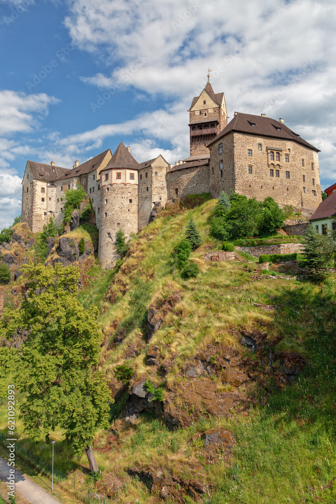 Old castle in the city of Loket Czechia