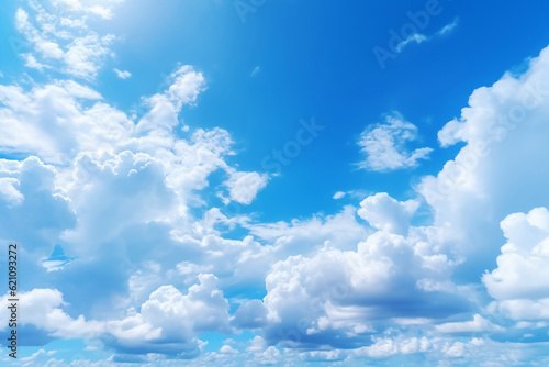 blue sky with white cloud landscape background.