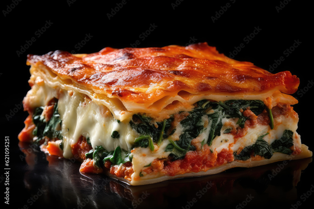 Spinach Lasagna - ai generated Spinach Lasagna - ai generated