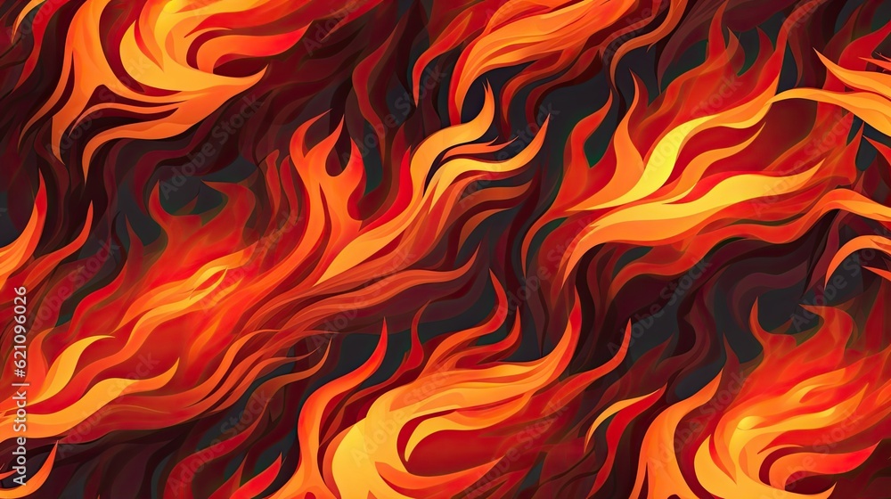 Graphic illustration of burning flames. Backdrop of fire. Abstract background. Graphic illustration of burning flames. Backdrop of fire. Abstract background.