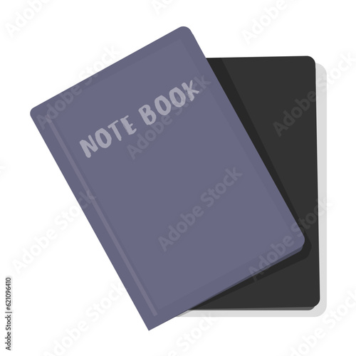 Notebooks in flat style, vector illustration. isolated on white background.