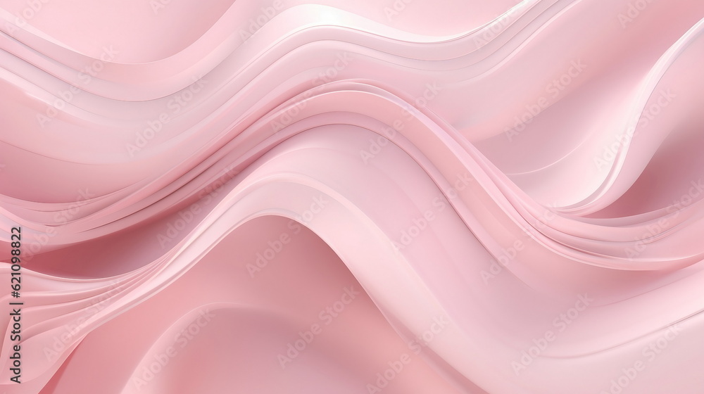 Fototapeta premium Abstract pink wavy background, ai generated