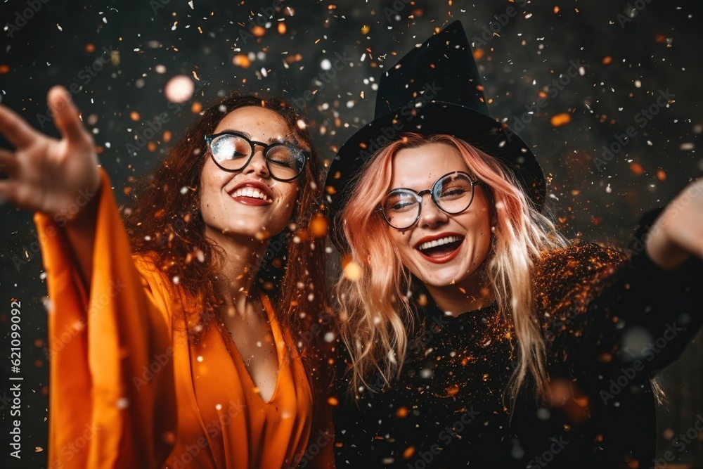 People in creepy costumes at a Halloween party. Merry celebration. People in creepy costumes at a Halloween party. Merry celebration.