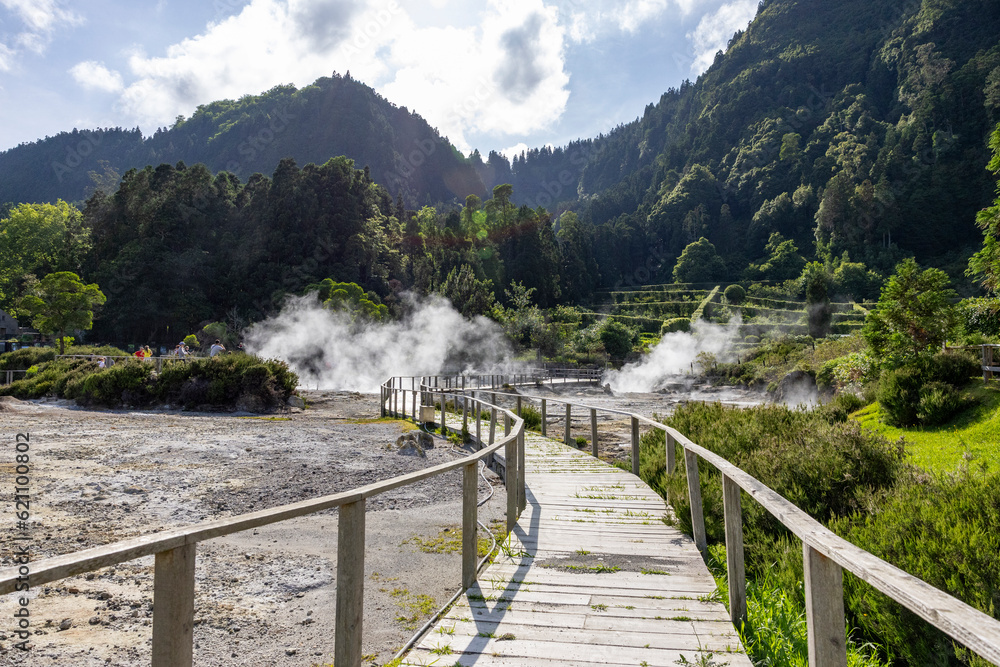 Caldera in Furnas Lake Caldera in Furnas Lake