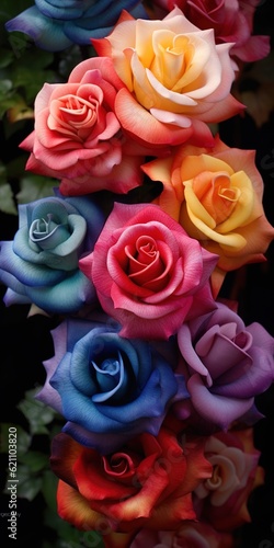 Hues of Beauty Captivating and Colorful Rose Blooms