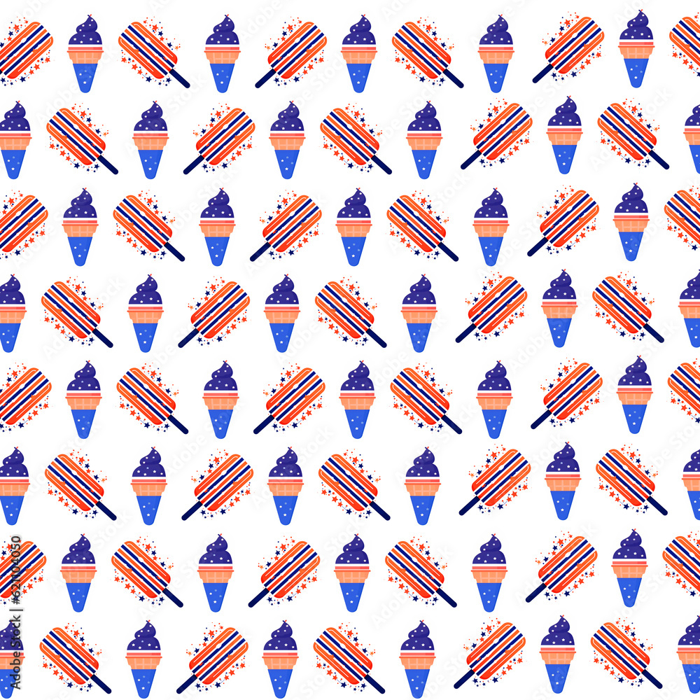 4of july pattern ice-cream and pops 4of july pattern ice-cream and pops