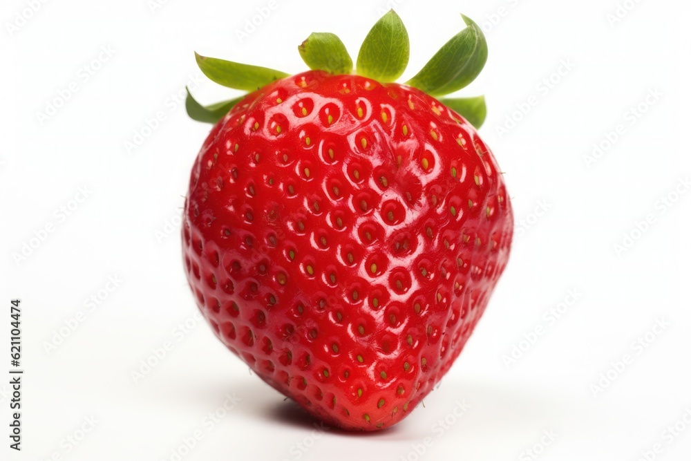close up Strawberry isolated on white background, created by Generative AI close up Strawberry isolated on white background, created by Generative AI