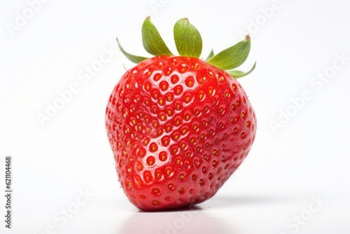 close up Strawberry isolated on white background  created by Generative AI
