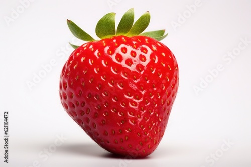 close up Strawberry isolated on white background  created by Generative AI
