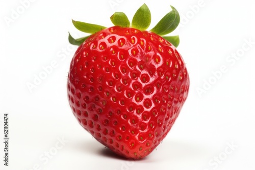 close up Strawberry isolated on white background, created by Generative AI