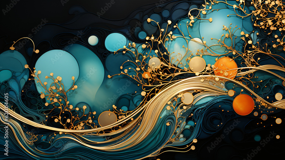 Enchanting Symmetry: Abstract and Intricate Line Art Blooms Against a Captivating Background, Creating a Mesmerizing Backdrop of Colors, Silver, Gold, and Black-White, Fit for Wallpaper, Generative AI Enchanting Symmetry: Abstract and Intricate Line Art Blooms Against a Captivating Background, Creating a Mesmerizing Backdrop of Colors, Silver, Gold, and Black-White, Fit for Wallpaper, Generative AI