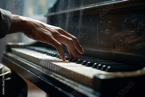 AI generated man playing piano