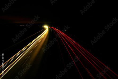 Langzeitbelichtung Autobahn im warmen Licht © SchefferArts