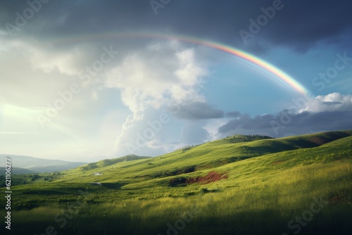 The rainbow in the sky