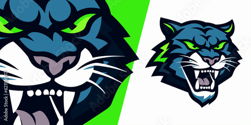 Roaring Reinvention  Modernize Your Mascot with a Mutant Panther Logo Design  Perfect for Sports  Esports  Badges  and T-shirt Printing