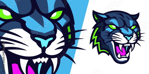 Dynamic Evolution: Embrace a Modern Illustration Concept with a Mutant Panther Mascot Logo Design for Sports, Esports, Badges, and T-shirt Printing