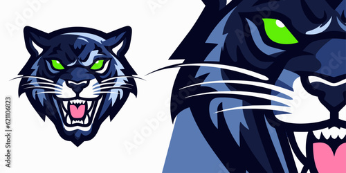 Panther Power Unleashed: Captivate Your Audience with a Mutant Panther Mascot Logo Design, Ideal for Sports & Esport Teams, Badges, and T-shirt Printing