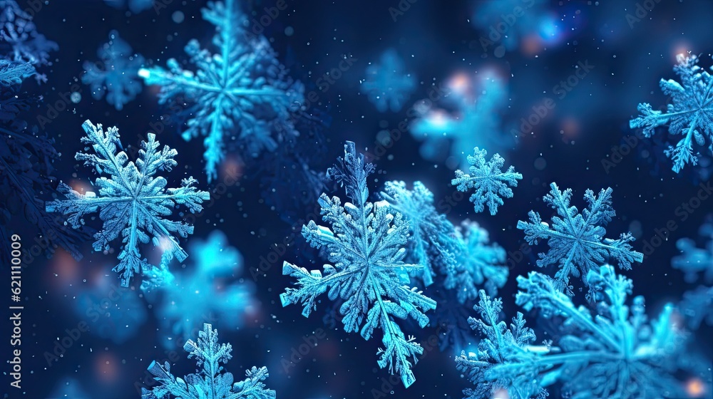 stars and light-blue snowflakes. made using generative AI tools stars and light-blue snowflakes. made using generative AI tools
