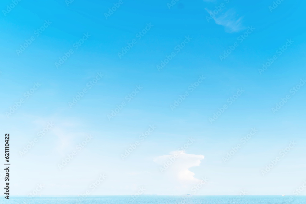 Sky gradient background. Bright morning and enjoy the fresh sky in Patong, Phuket, Thailand.