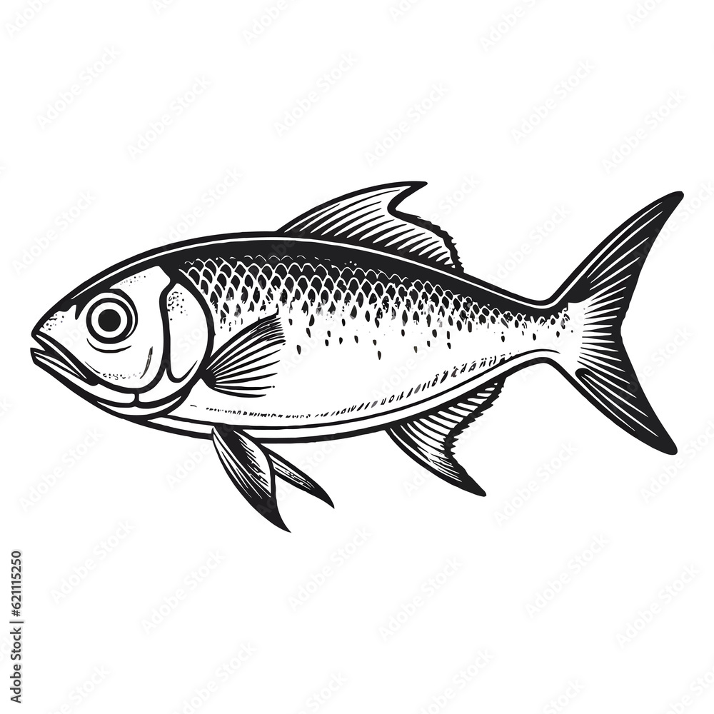 Mesmerizing Marine Art: Fish Black Tetra in Exquisite 2D Illustration Mesmerizing Marine Art: Fish Black Tetra in Exquisite 2D Illustration