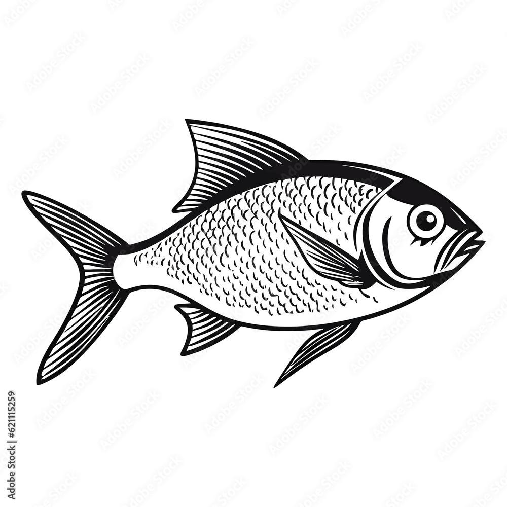 Mesmerizing Marine Art: Fish Black Tetra in Exquisite 2D Illustration Mesmerizing Marine Art: Fish Black Tetra in Exquisite 2D Illustration