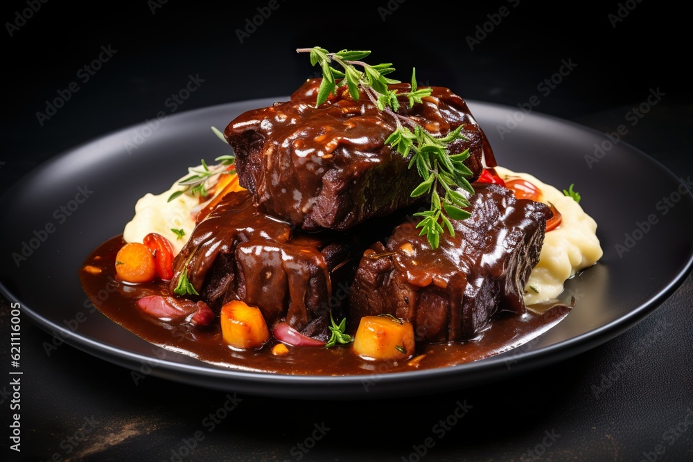 Professional food photography of braised short ribs Professional food photography of braised short ribs