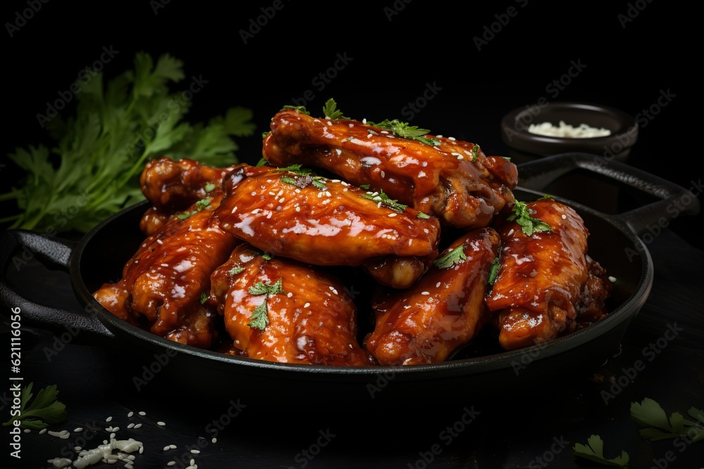 Professional food photography of chiken wings