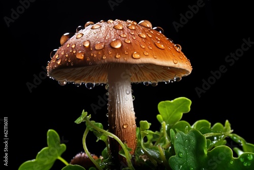Professional food photography of button mushroom