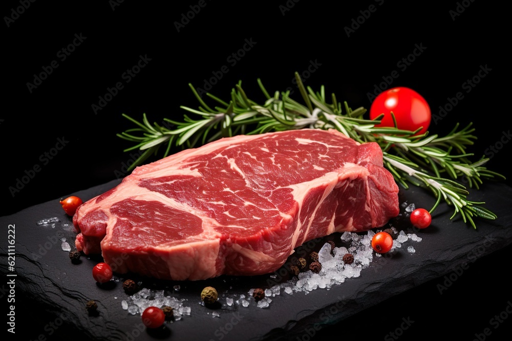 Professional food photography of meat steak 