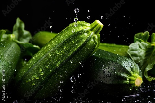 professional food photography of zucchini