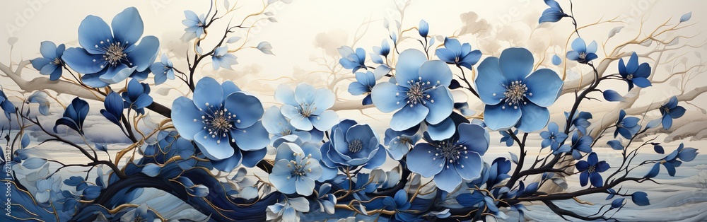 Obraz premium Blooming Beauty: Embrace Nature with Watercolor Florals Wallpaper
