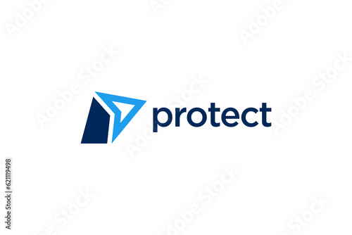 Arrow head icon symbol logo design protect defense