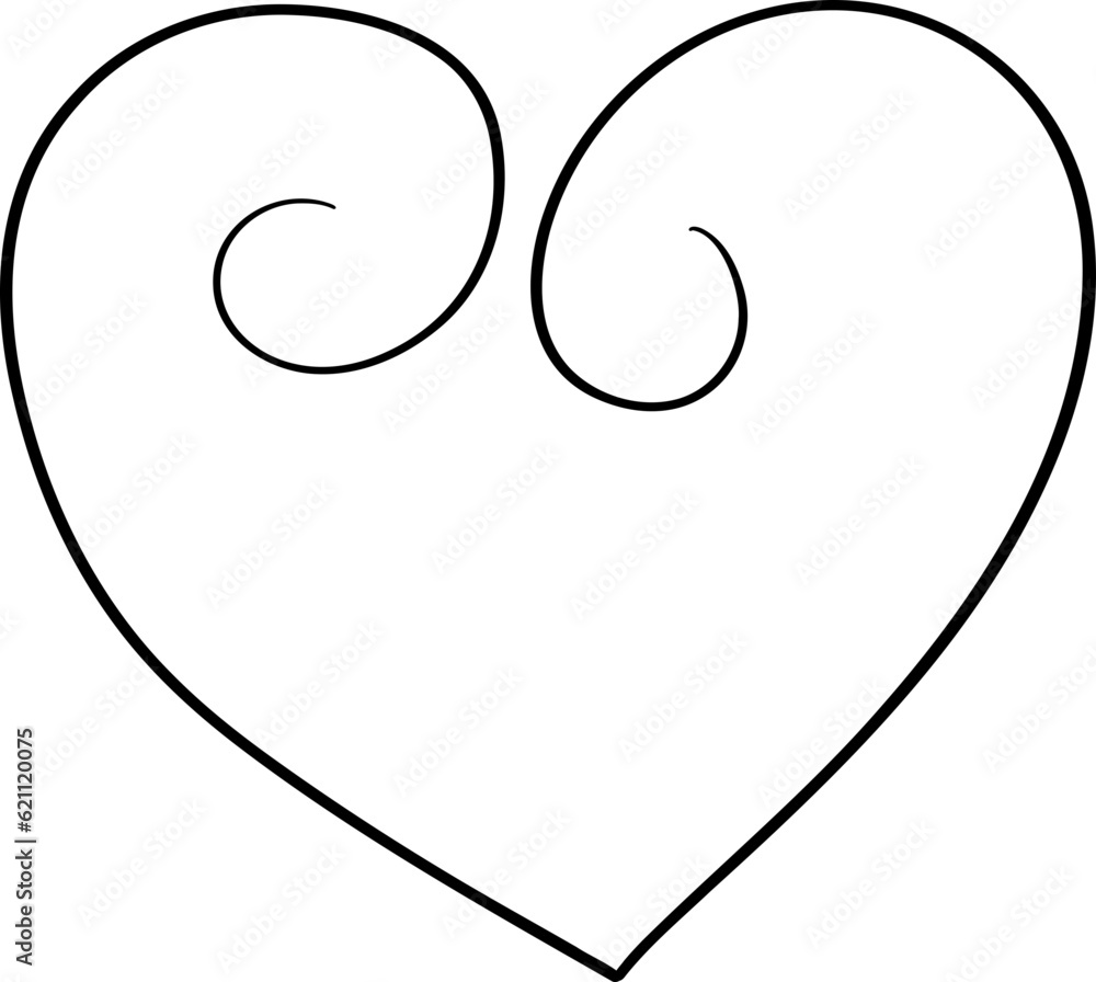 Hand Drawn Cute Cartoon Heart, Playful and Charming Doodle Art Hand Drawn Cute Cartoon Heart, Playful and Charming Doodle Art